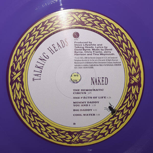 Naked Gatefold Purple Orchid Vinyl Sire Side One