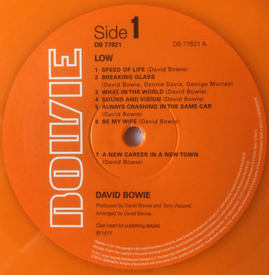 Low (45th Anniversary Edition) Orange Vinyl