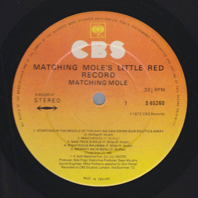 Matching Mole's Little Red Record