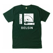 Delsin - Label Stamp, Bottle Green w/ White Print