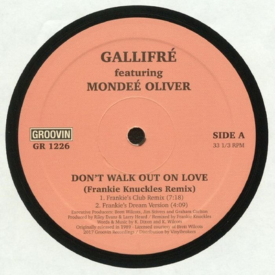 Don't Walk Out On Love (Frankie Knuckles Remix)