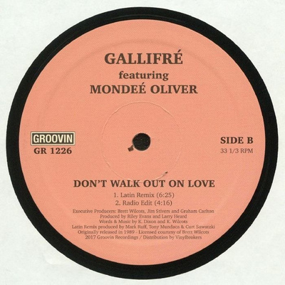 Don't Walk Out On Love (Frankie Knuckles Remix)