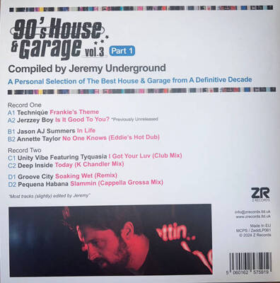 90's House & Garage Vol.3: Part 1 (Gatefold) - Compiled by Jeremy Underground