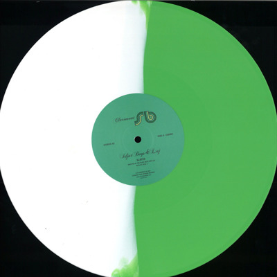 Slateo (one-sided) green & white split vinyl