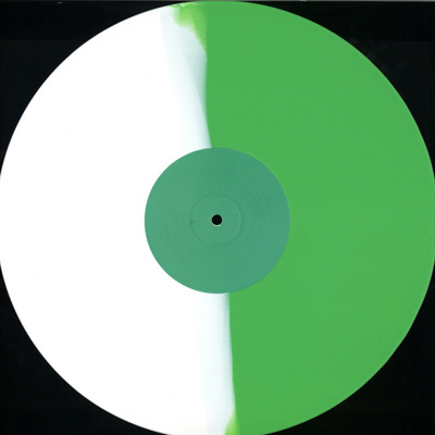 Slateo (one-sided) green & white split vinyl