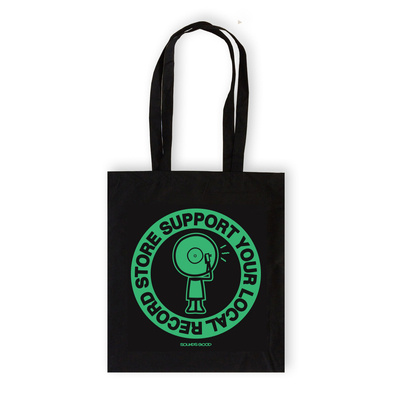 Support Your Local Record Store Tote Bag (Green)