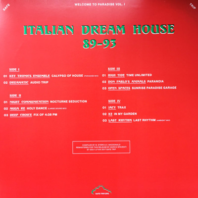 Welcome To Paradise Vol. I: Italian Dream House 1989-93