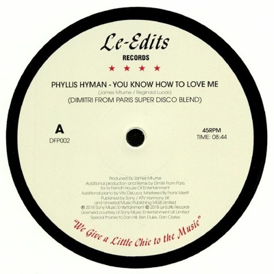 You Know How To Love Me (Dimitri From Paris Super Disco Blend)